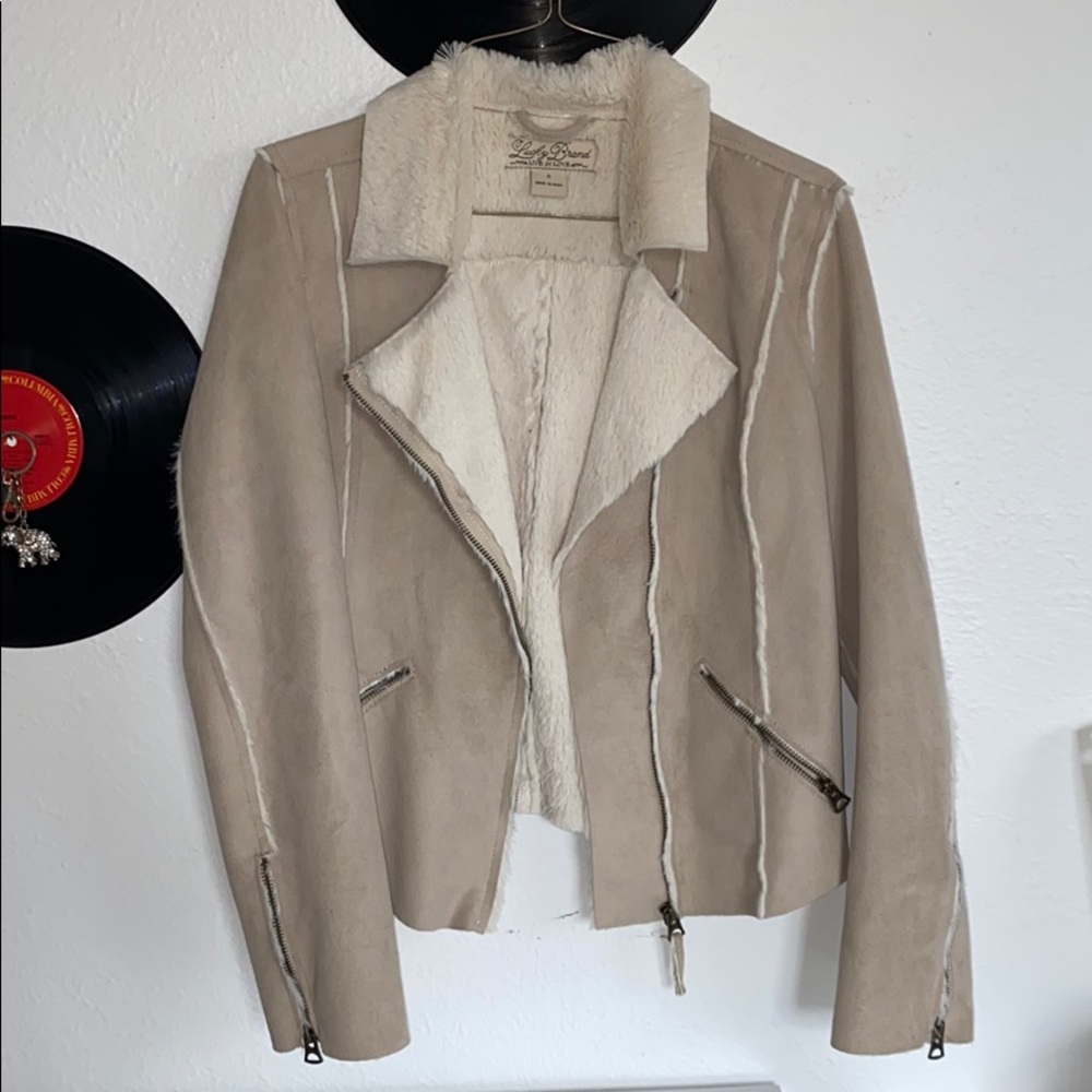 Lucky brand faux sheepskin jacket